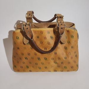 Vintage Dooney and Bourke Yellow Monogram Purse